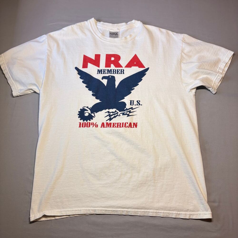 NRA patriot white T shirt